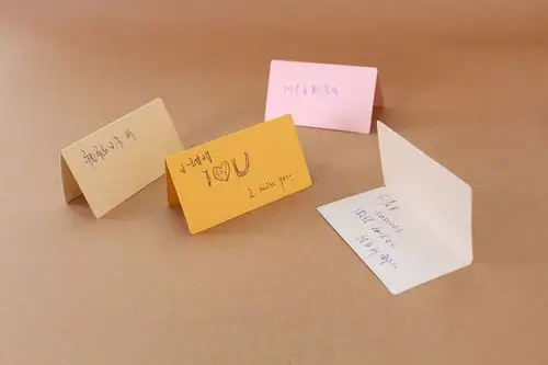 diy名片可折叠珠光纸空白涂鸦卡片特种纸