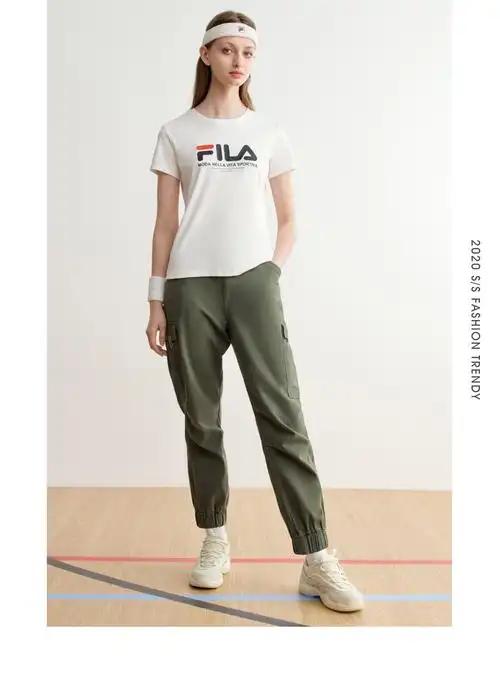 fila斐乐女装whiteline系列官方女子短袖t恤2020夏季新款时尚潮流logo