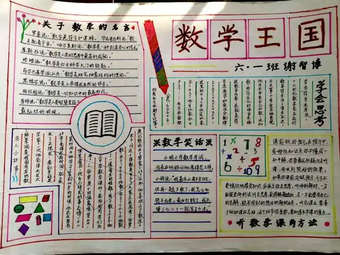 阅读数学书,创作数学美——记八一小学六年级2019年数学手抄报评比
