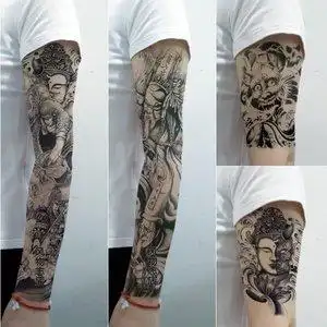 2张全臂 2张半臂 纹身贴防水持久男女仿真花臂善恶佛黑白无常刺青
