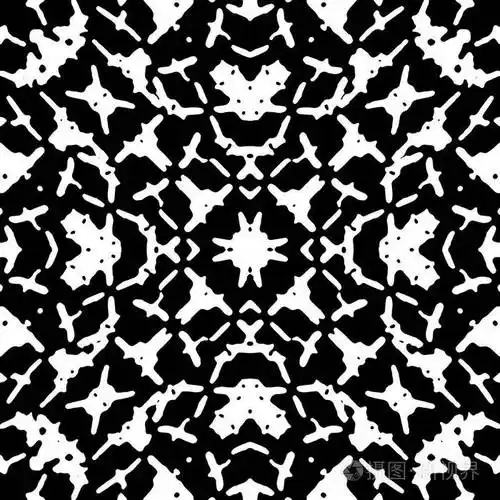 黑色和白色的几何无缝图案