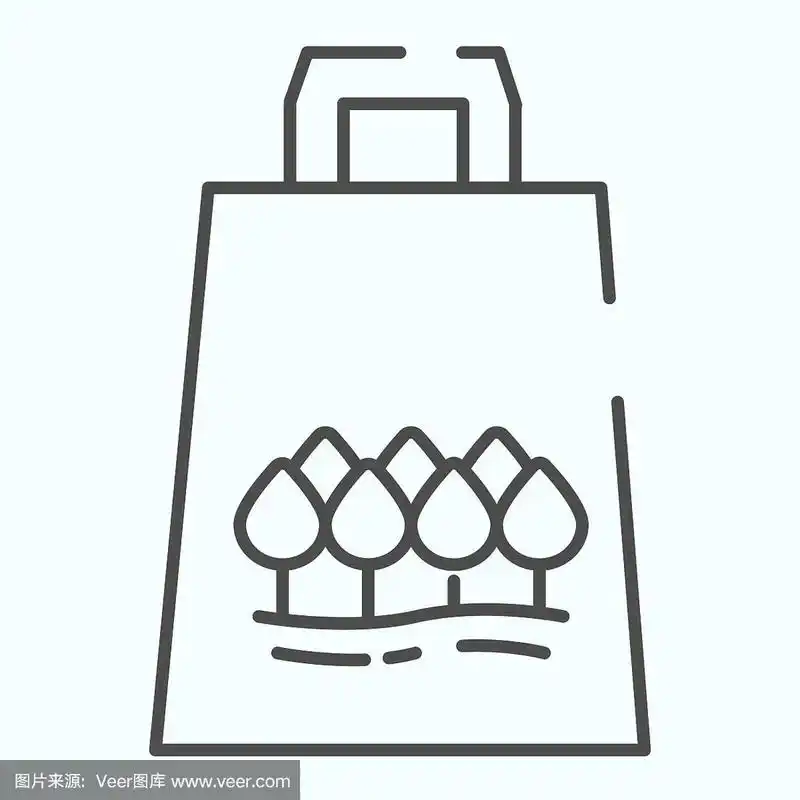 环保包的轮廓风格设计,设计为web和应用程序.eps 10.