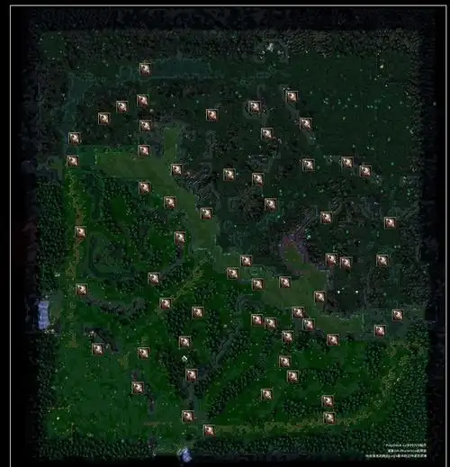 求一张dota地图大的俯视全图,树林野店都要有,最不要英雄,版本6.