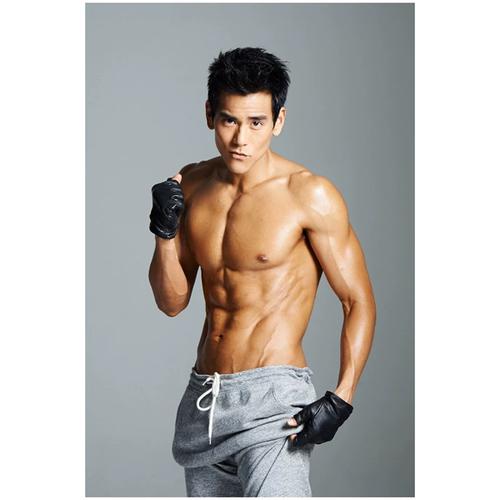 彭于晏海报 励志健身肌肉男电z影明星学生宿舍卧室墙贴壁纸装饰画