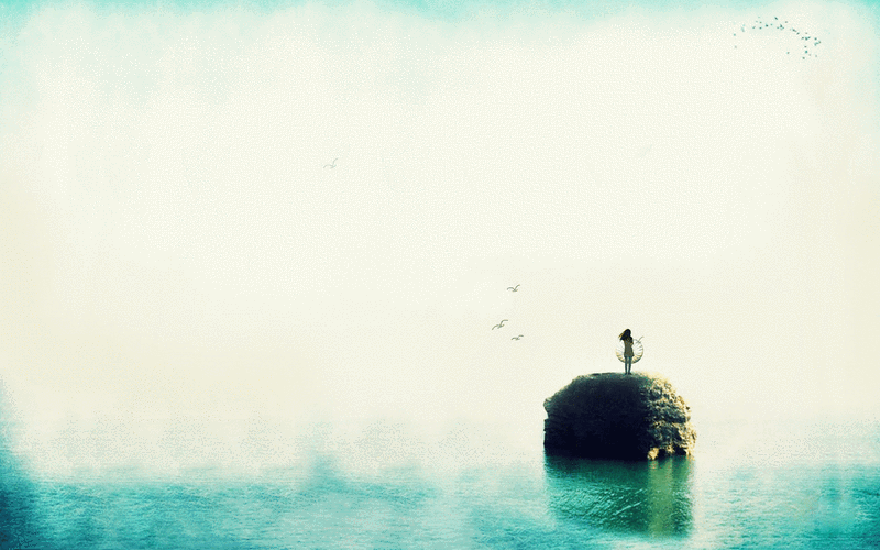 了望大海的女孩高清动态电脑桌面壁纸