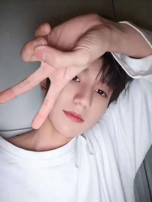 近日,王源工作室晒出一组王源剪刀手自拍,照片中王源身穿简单清爽的