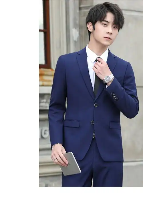 酒店大堂经理工作服男西服套装男士外套韩版修身商务休闲职业正装小