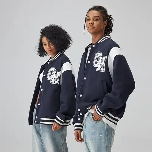 chinism 2023ss ch美式复古棒球服男美式潮牌春秋高街夹克外套