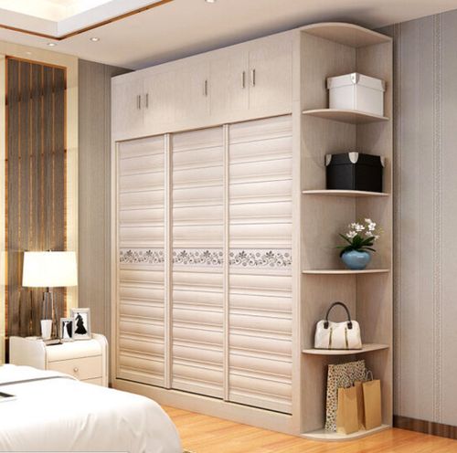 衣柜柜子定制卧室三门推拉门大衣橱组合衣柜转角组装板式木质移门