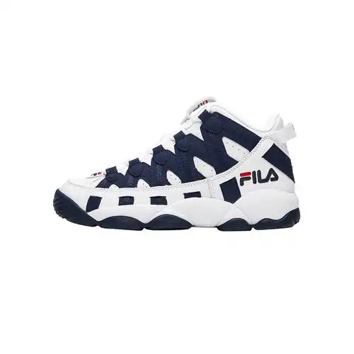 斐乐fila 2018冬季新品 spaghetti复古撞色中帮加厚男款经典休闲篮球