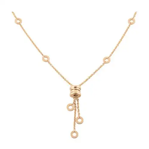 [未使用]宝格丽bvlgari女士750黄金三环弹簧吊坠项链b.zero1系列