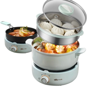 多功能锅 电热锅 电炒锅 小电锅分体 学生宿舍小火锅蒸煮一体锅泡面