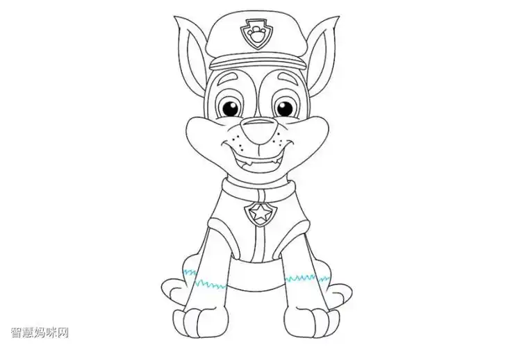 如何画汪汪队阿奇