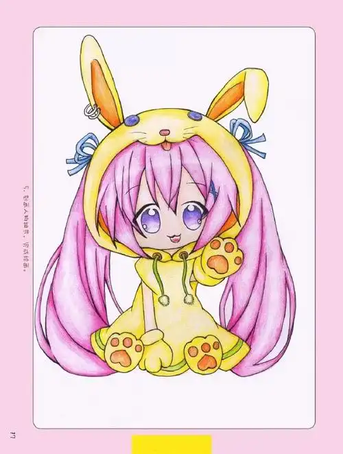 儿童画动漫人物范画儿童画线描范画作品集