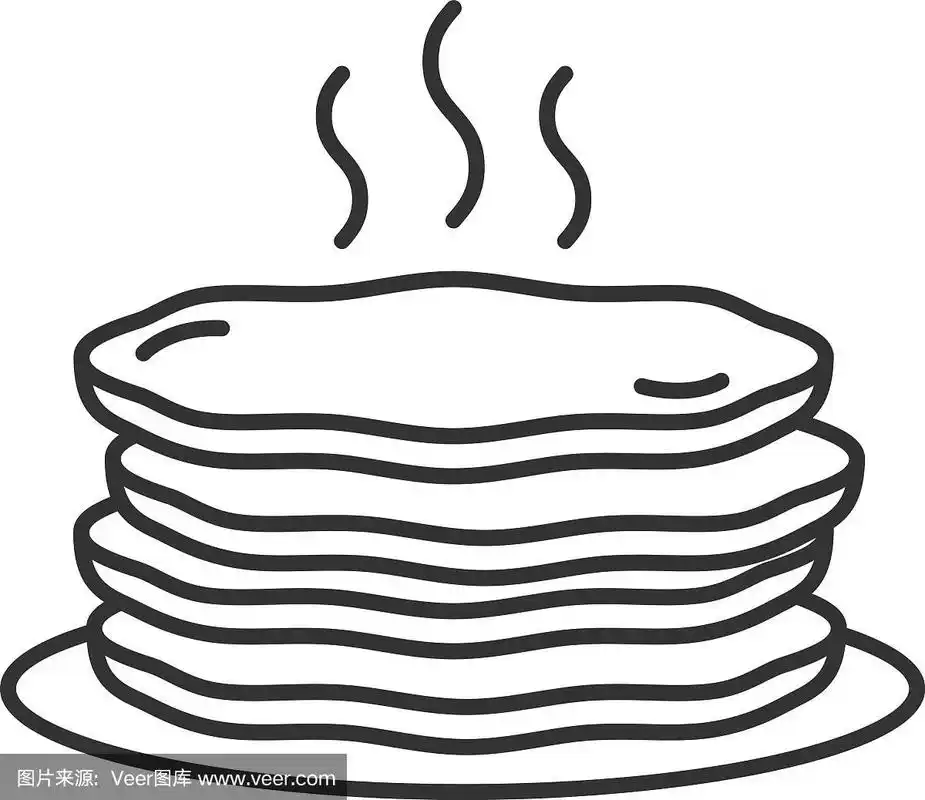 煎饼堆栈线性图标