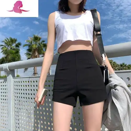 艳如飞打底短裤女黑色短裤夏薄款防走光外穿安全裤不卷边紧身高腰短裤