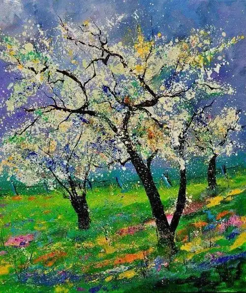 来自艺术家 pol ledent 艳丽的风光绘画作品一组