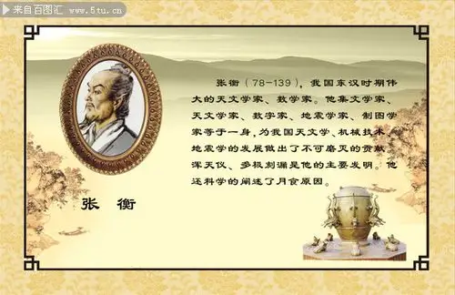 张衡名人展板图片