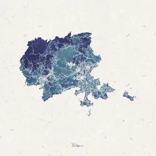 水彩地图福建城市区域系列二头像自取
