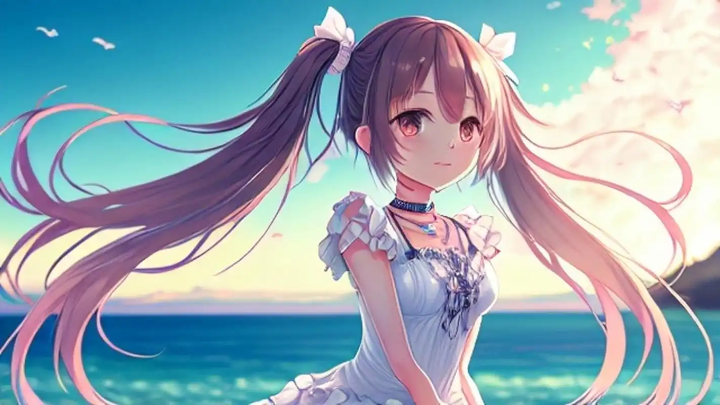 可爱唯美,双马尾#二次元少女# 二次元少女