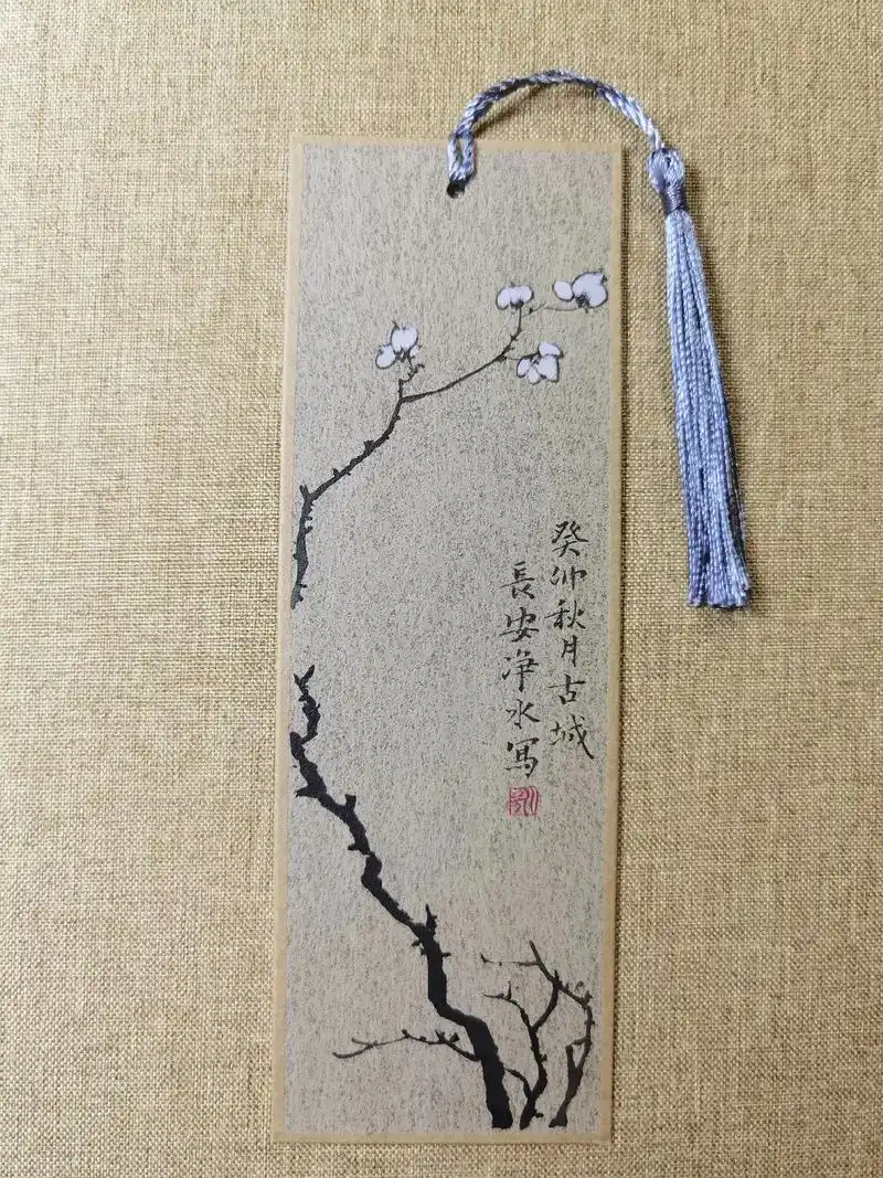 手绘书签#国画 #国风古韵 #国风 - 抖音