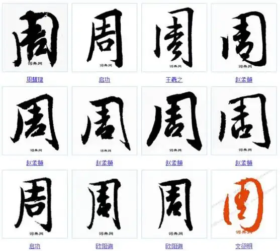 高端大气的周姓签名推荐给家人