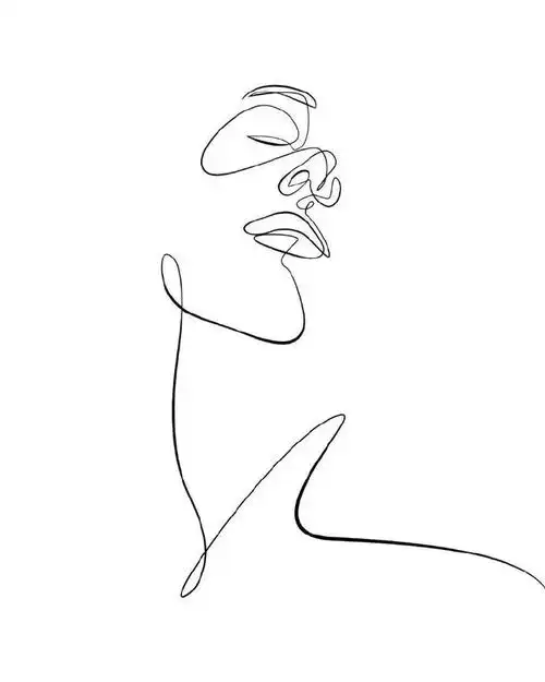 极简线条画隐约的性感挡不住的优雅