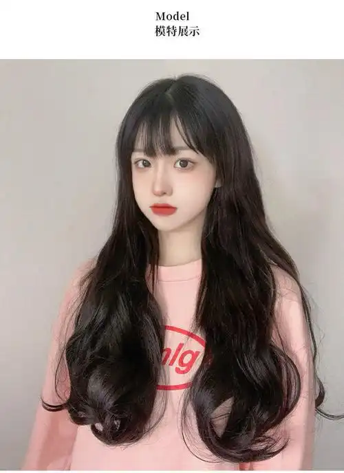 假发女长发一片式无痕u型长卷发大波浪隐形贴片接发自己接假发片棕