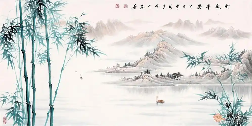 适合挂在书房的字画?精品国画装饰景色秀雅!