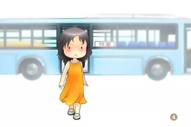 第四步:到达目标站点后,车辆停好时从公交车后门下车.