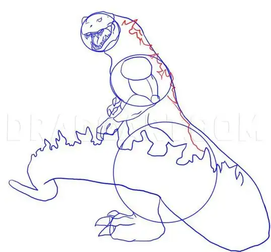 how to draw godzilla
