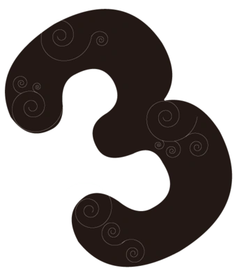 卡通图形可爱数字3