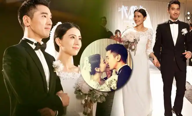 高圆圆婚礼look独家曝光:深情对视甜蜜拥吻