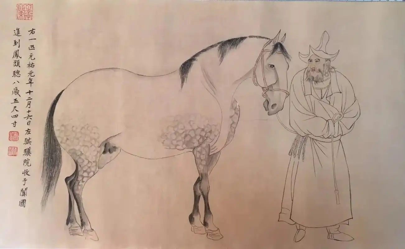 临宋李公麟《五马图》 - 抖音