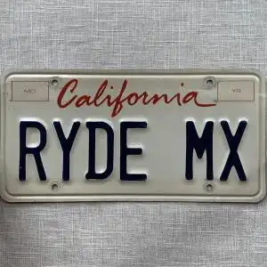 美国车牌california加利福尼亚rydemx加州影视道具收藏国外国牌照