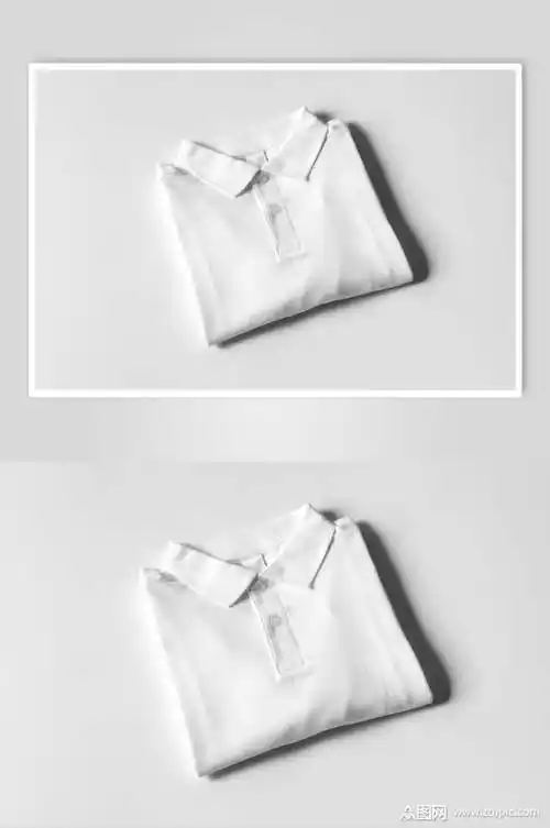 褶皱阴影白色干净衬衫展示样机素材
