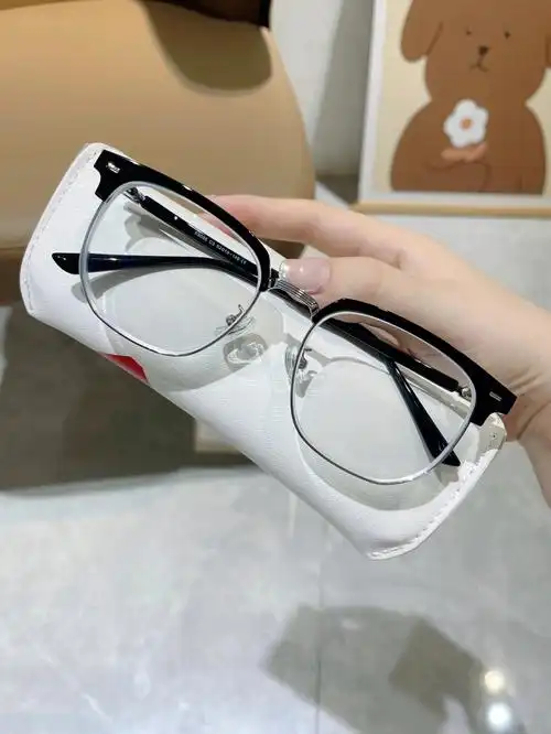 男士眼镜推荐黑银半框绝了05