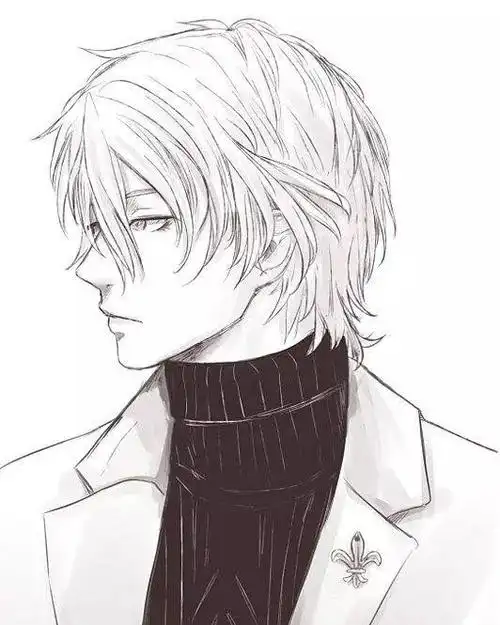 线稿非常的漂亮,人物帅气穿搭时尚.作者是1o8k_.