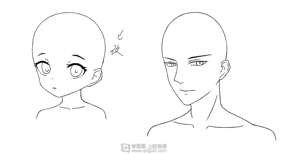 《头像绘制练习—漫画角色头部的训练》by 啾啾鸟