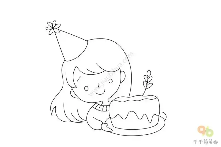 治愈系小萌妹 永远十八岁_女孩简笔画