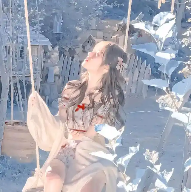 蓝色系温柔滤镜女头