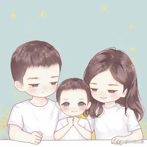 新年全家福头像,一家三口,四口春节头像,喜气满满迎春节