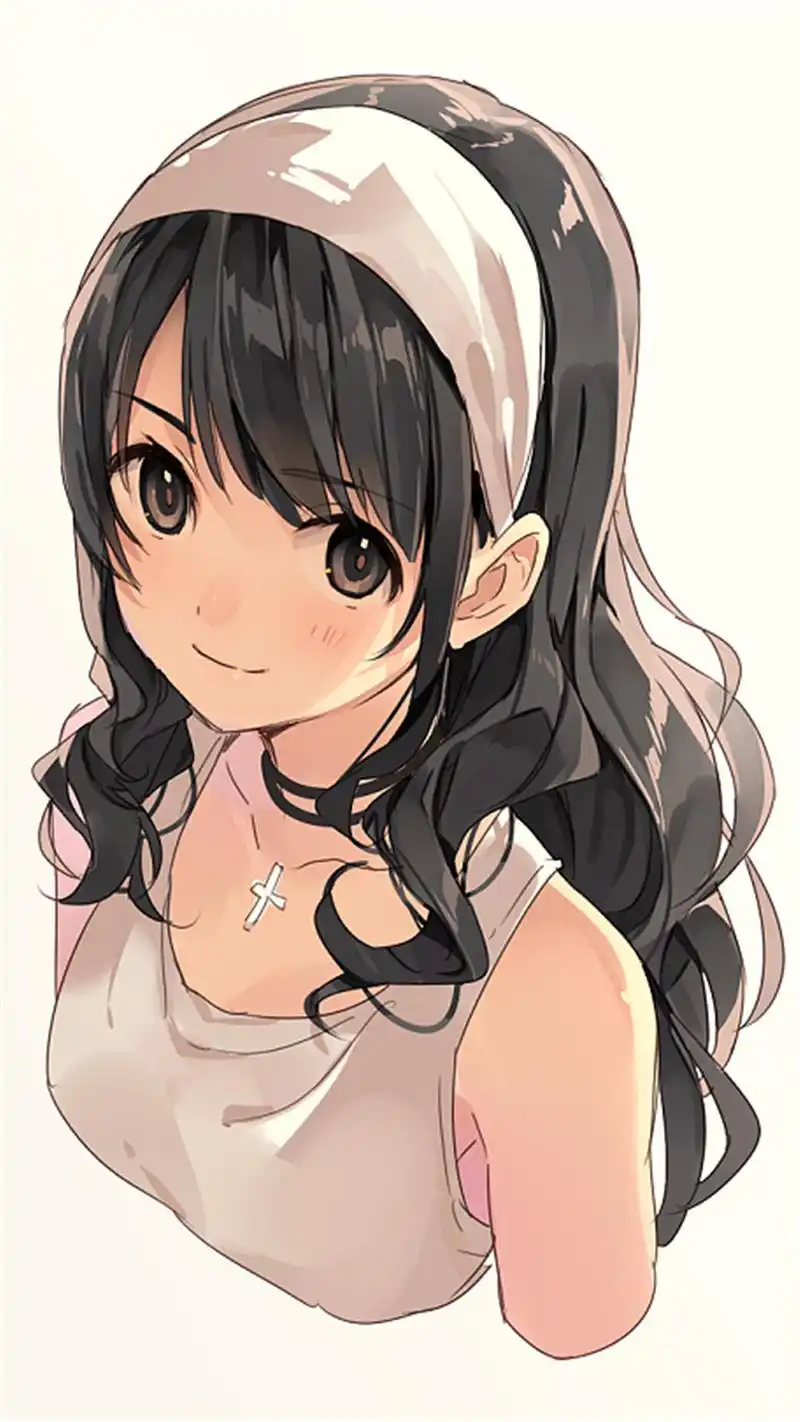 甜美可爱的动漫美少女手机高清壁纸