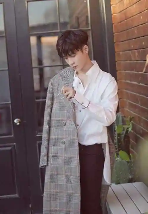 张艺兴格纹外套