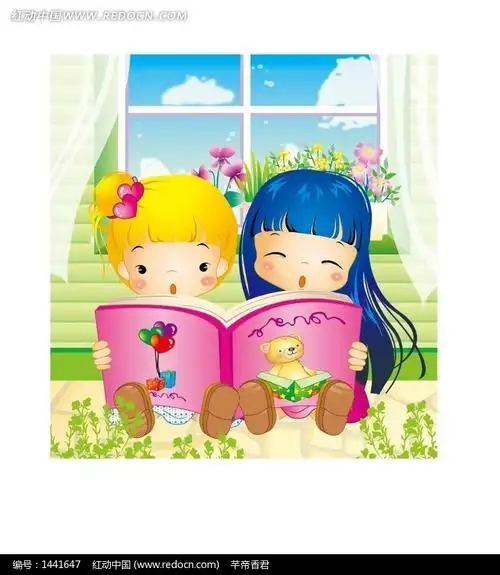 趴在树干上的可爱小女孩图片素材