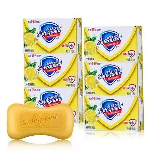 舒肤佳柠檬清新香型香皂115克6块洗澡洗手香皂