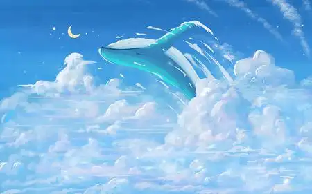 手绘梦幻星空与鲸原创插画海报立即下载夏天海报背景夏天背景唯美星空