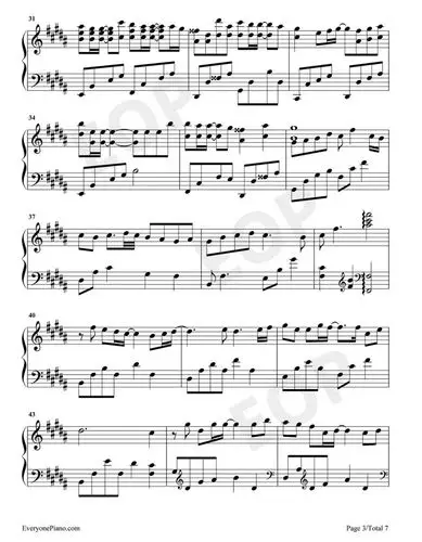 抖音热曲《吹梦到西洲》钢琴谱