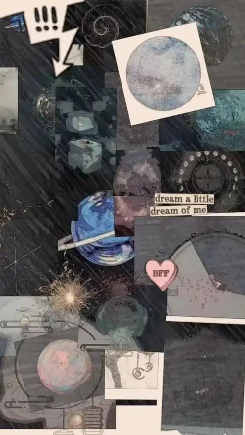 千鹤自制复古拼接壁纸