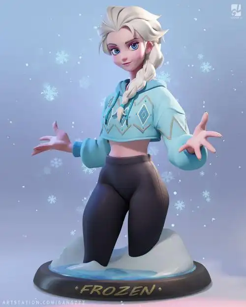 冰雪奇缘艾莎插画图片壁纸